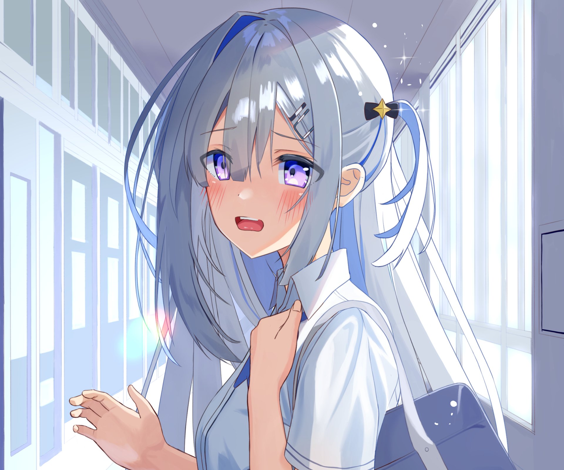 Download Hololive Amane Kanata Anime Virtual Youtuber HD Wallpaper by siron 33