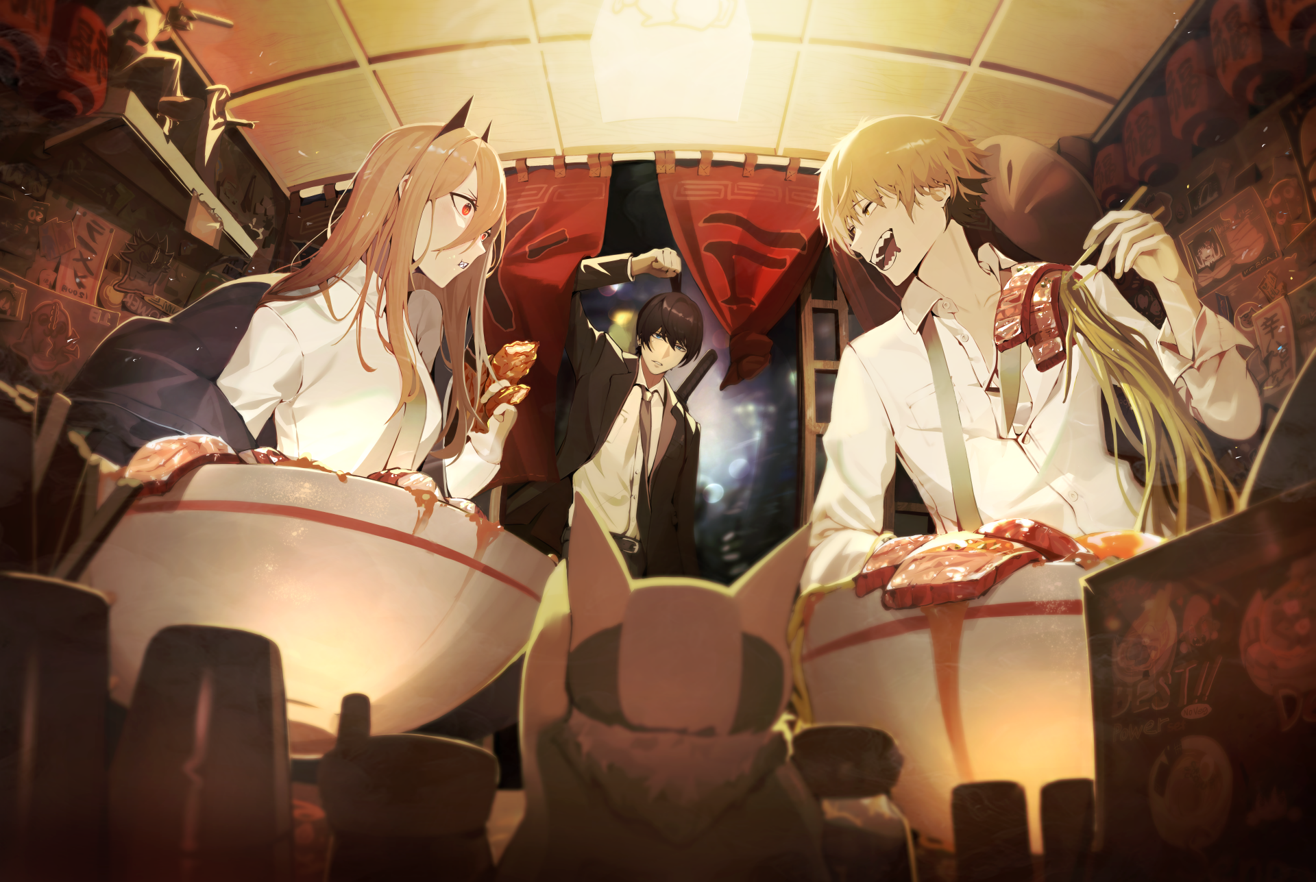 Download Denji (Chainsaw Man) Aki Hayakawa Power (Chainsaw Man) Anime Chainsaw Man 8k Ultra HD Wallpaper by aMIR0