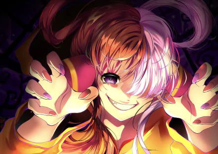 4K Ultra HD anime wallpaper featuring Uta from One Piece, showcasing vibrant colors and dynamic lighting with a fierce, playful expression.