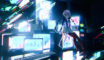digital Anime Virtual Youtuber HD Desktop Wallpaper | Background Image