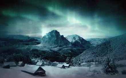 aurora borealis winter photography night winter night HD Desktop Wallpaper | Background Image