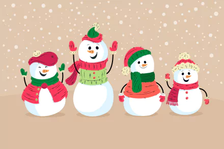 artistic snowman HD Desktop Wallpaper | Background Image