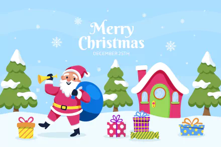 Santa holiday Christmas HD Desktop Wallpaper | Background Image