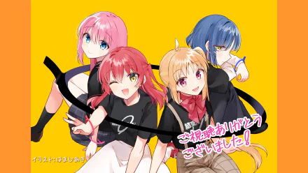 Ryou Yamada Ikuyo Kita Nijika Ijichi Hitori Gotou Anime Bocchi the Rock! HD Desktop Wallpaper | Background Image