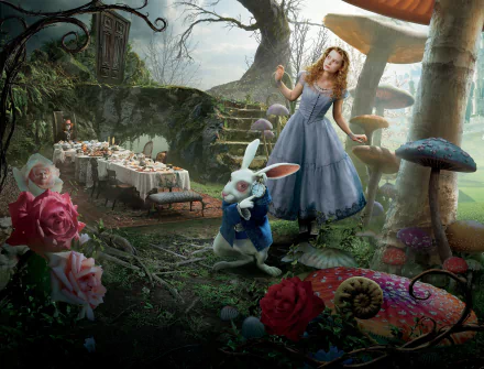 Alice (Alice in Wonderland) Mia Wasikowska movie Alice in Wonderland (2010) HD Desktop Wallpaper | Background Image