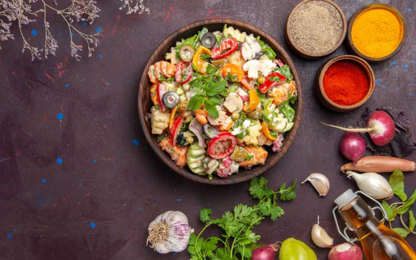 food salad HD Desktop Wallpaper | Background Image