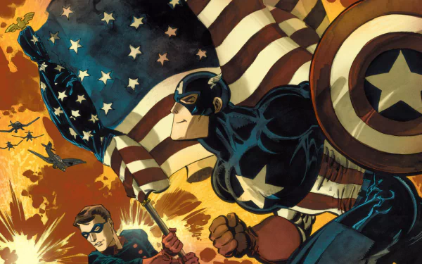 Comic Captain America: White HD Desktop Wallpaper | Background Image