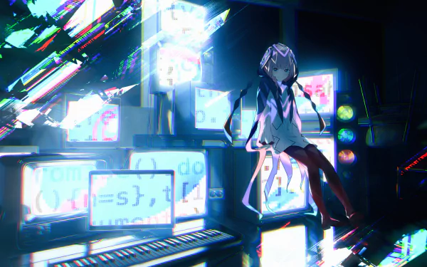 digital Anime Virtual Youtuber HD Desktop Wallpaper | Background Image