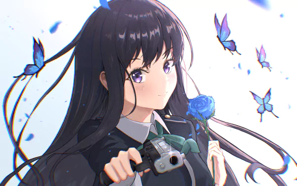 Takina Inoue Anime Lycoris Recoil HD Desktop Wallpaper | Background Image