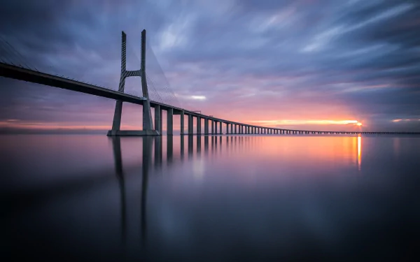A breathtaking HD background featuring a stunning man-made bridge, perfect for a desktop wallpaper.