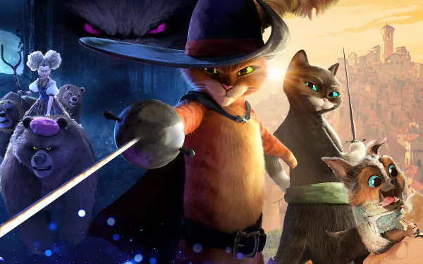 movie Puss in Boots: The Last Wish HD Desktop Wallpaper | Background Image