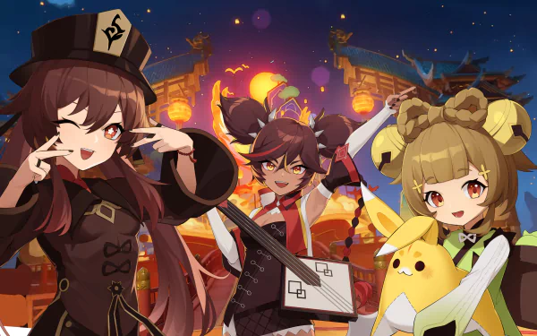  Hu Tao, Xinyan &amp; Yaoyao by Enoch