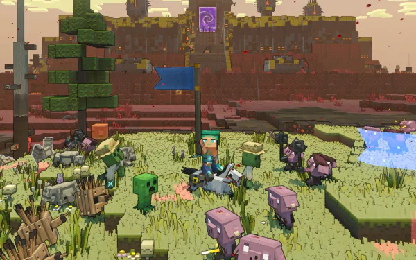 video game Minecraft Legends HD Desktop Wallpaper | Background Image