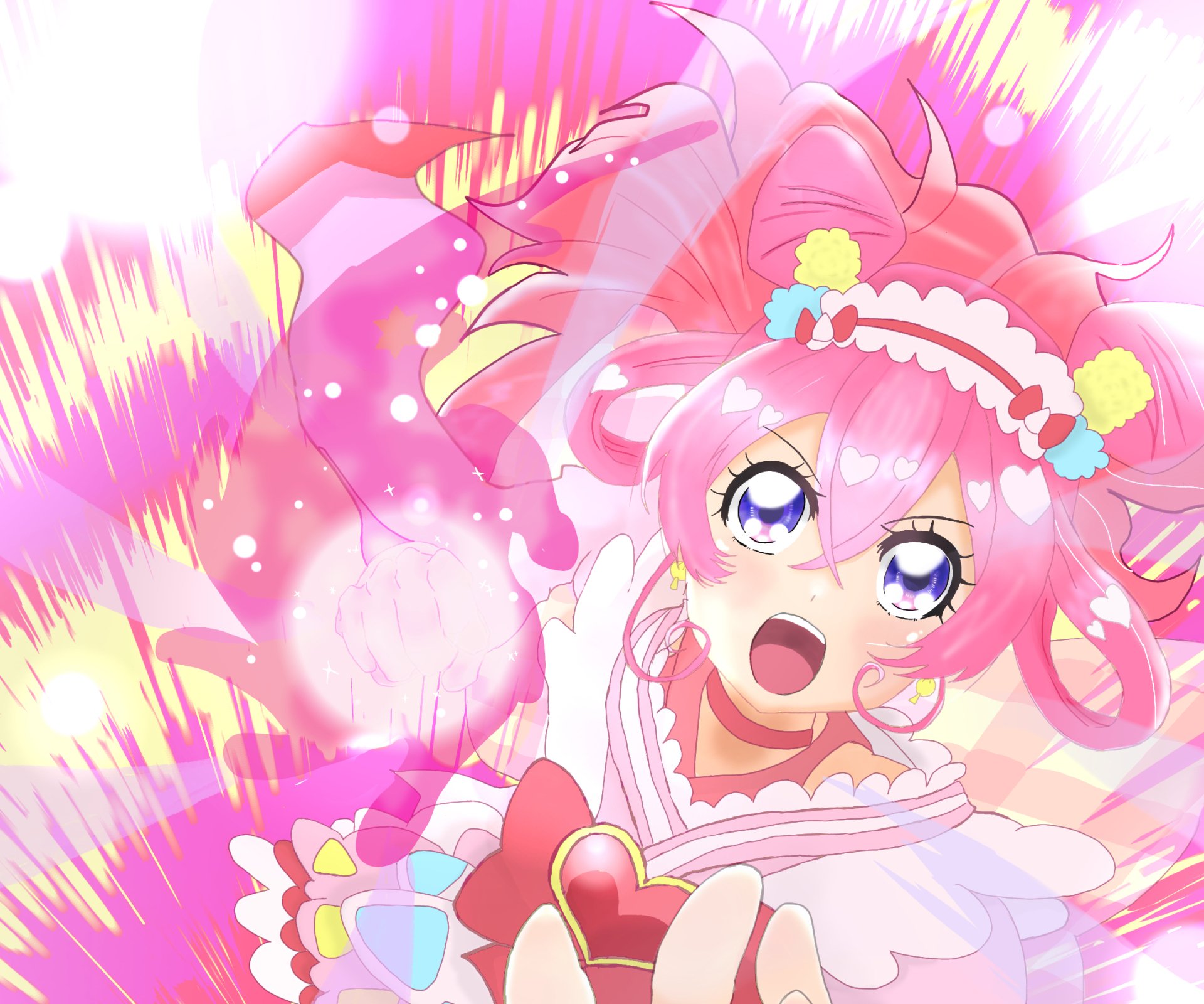 Download Nagomi Yui Cure Precious Anime Delicious Party Precure HD Wallpaper by Shigure oknw