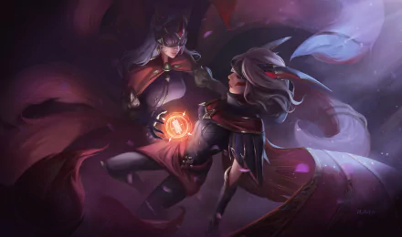  Arcana Xayah &amp; Arcana Ahri by 沉溺深林 Linp