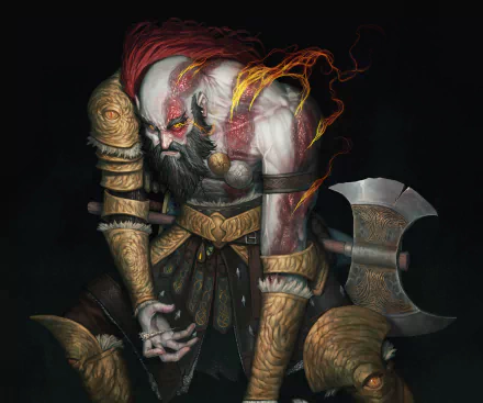  God of Frenzied Flame by Max Elmberg Sjöholm