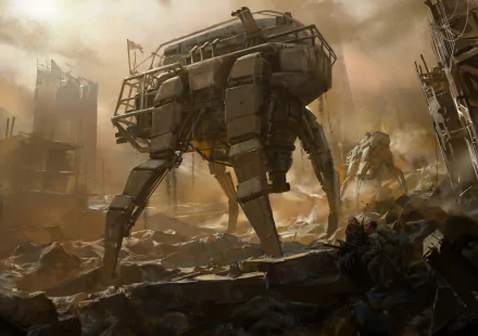 Sci Fi post apocalyptic HD Desktop Wallpaper | Background Image