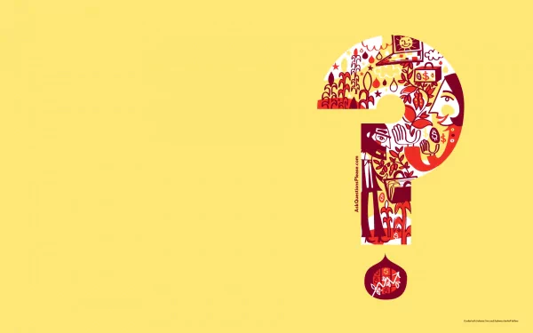 question mark food artistic HD Desktop Wallpaper | Background Image