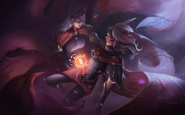 Video Game League Of Legends Xayah Ahri HD Wallpaper | Background Image