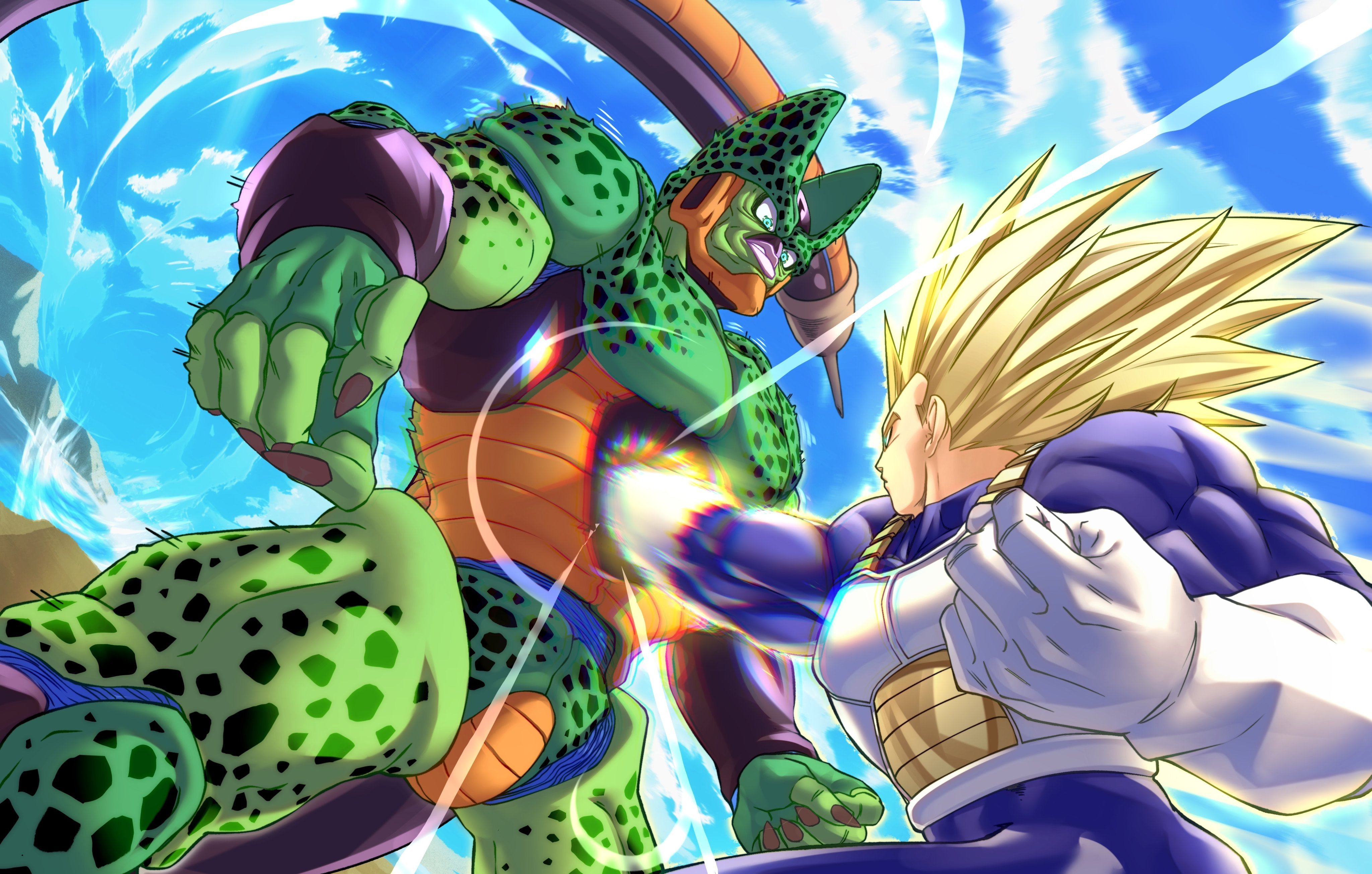 Poster Dragon Ball Z: Vegeta VS Cell