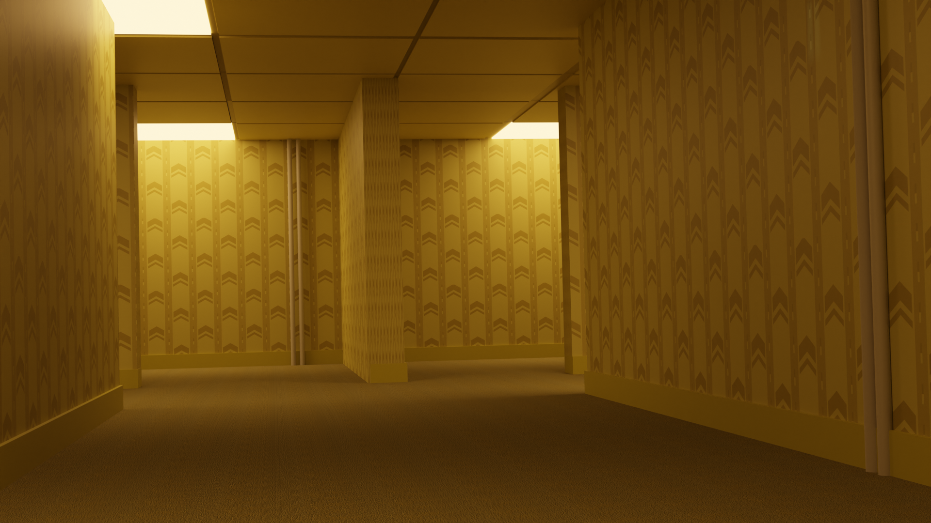 Yellow Wallpaper  The Backrooms 3D Material or Shader by Inukshuk
