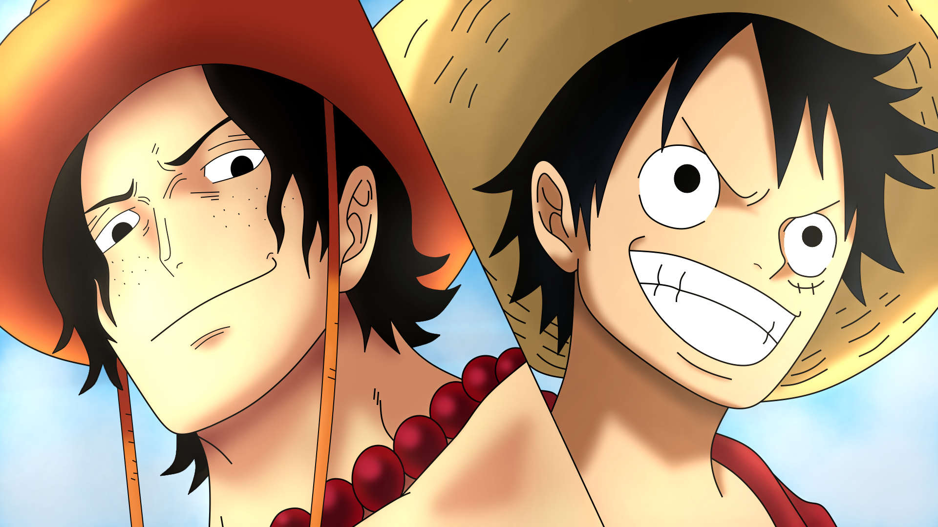 One piece - Luffy and ace by ReactedXD