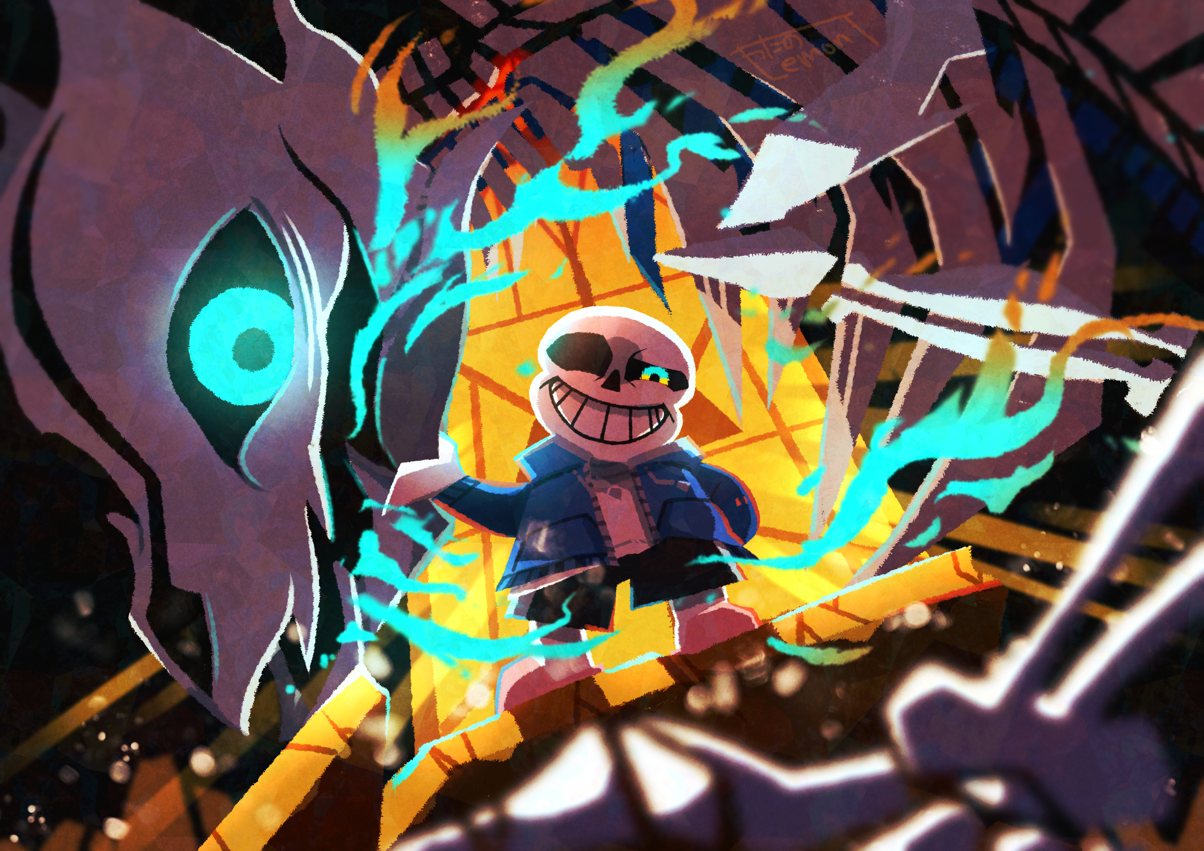 Cross and Epic, sans, undertale, HD phone wallpaper