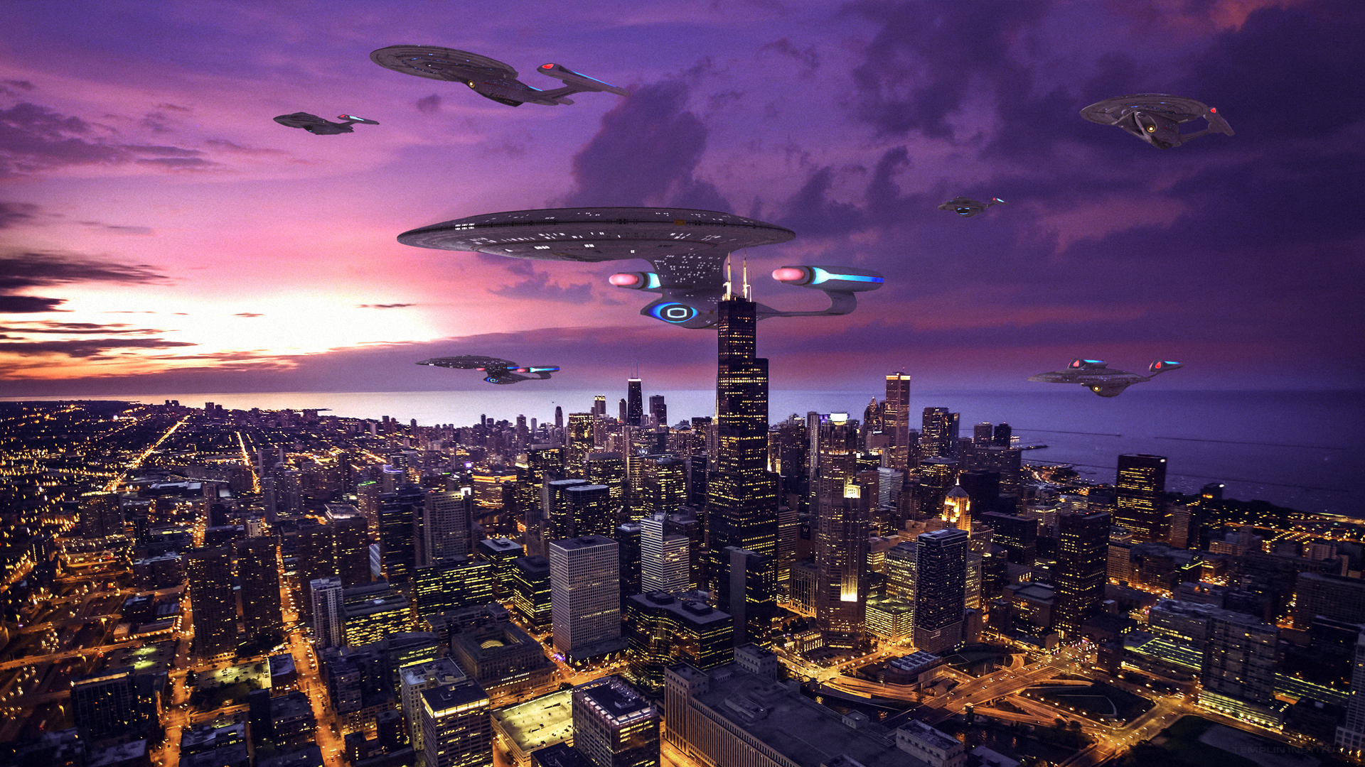 Sci Fi Space Invasion HD Wallpaper | Background Image