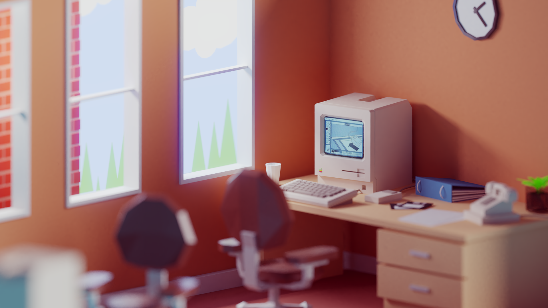 Late 80's office by Mohamed Chahin