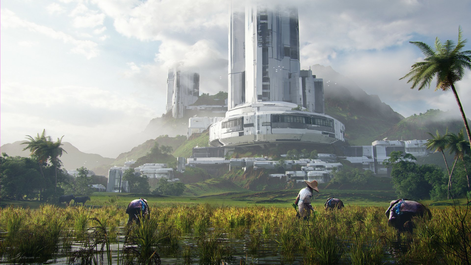 Download Sci Fi Structure 4k Ultra HD Wallpaper by sathish kumar