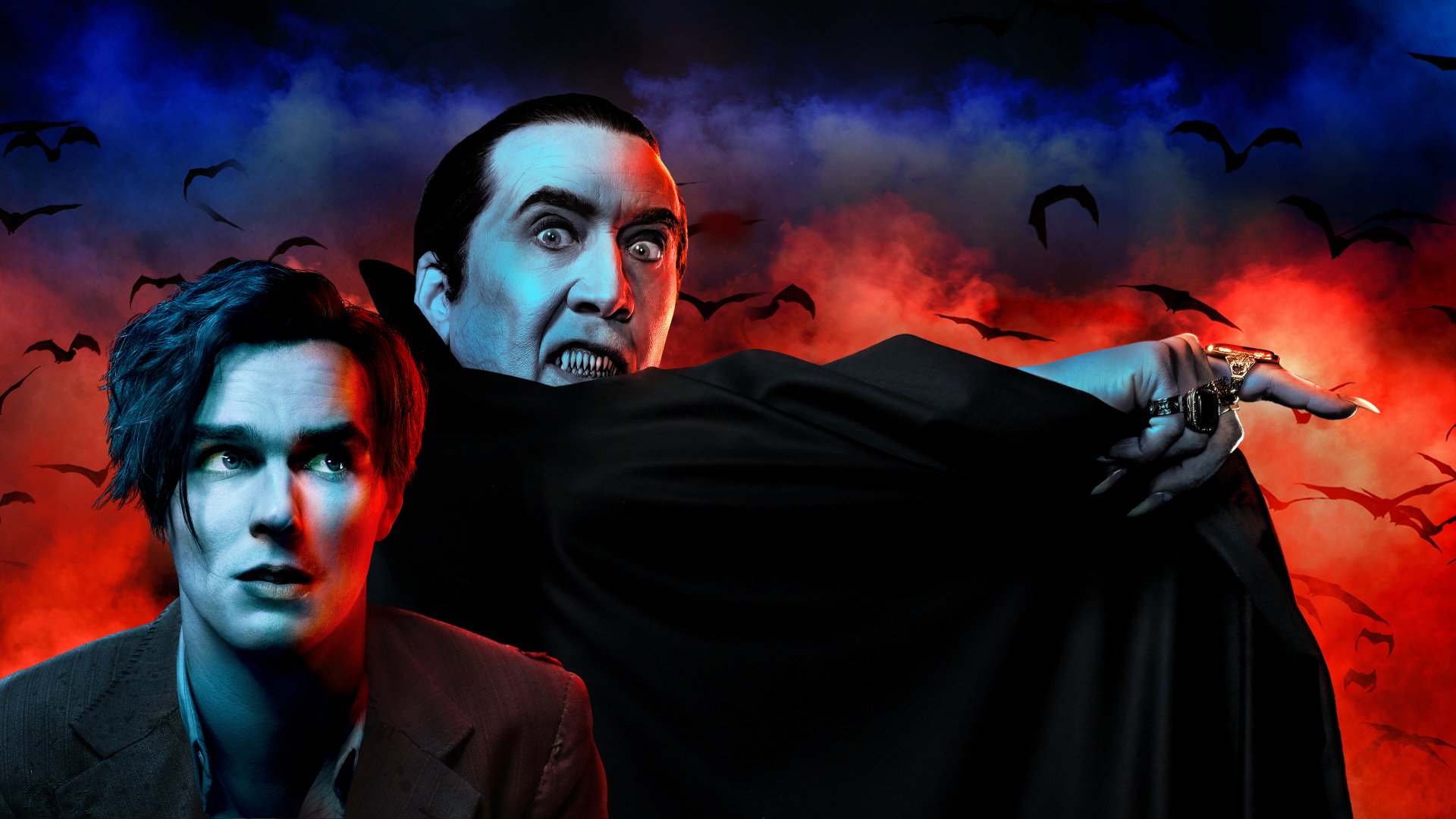 Download Nicolas Cage Nicholas Hoult Movie Renfield 4k Ultra HD Wallpaper