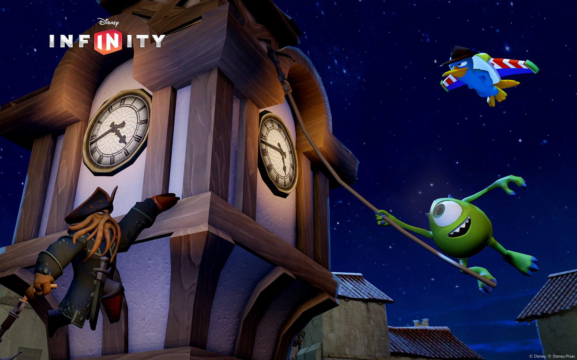 Download Mike Wazowski Perry (Phineas And Ferb) Davy Jones Video Game Disney Infinity HD Wallpaper