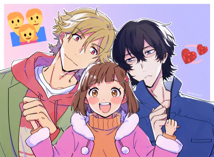 Kazuki Kurusu Rei Suwa Miri Unasaka Anime Buddy Daddies HD Desktop Wallpaper | Background Image