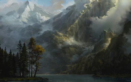 fantasy ruin HD Desktop Wallpaper | Background Image