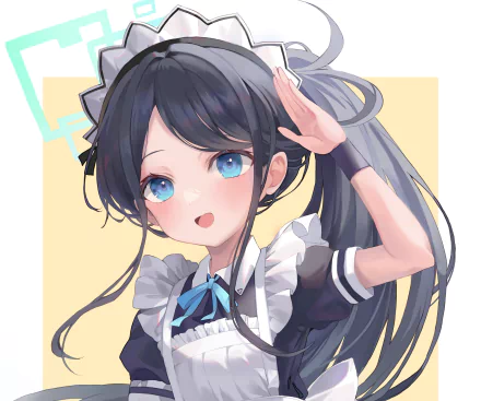 Tendou Alice from the video game Blue Archive poses with a cheerful salute in this vibrant 4K Ultra HD PC desktop wallpaper.