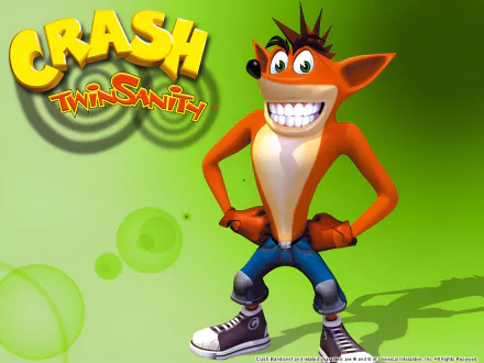 cartoon Cartoony green Crash Bandicoot Crash Bandicoot (Character) video game Crash Twinsanity HD Desktop Wallpaper | Background Image