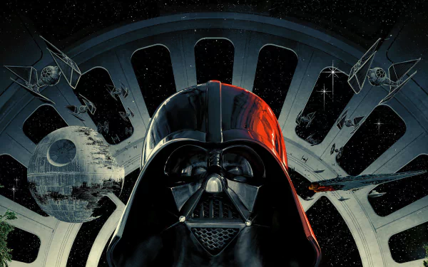 Darth Vader standing tall in Star Wars Episode VI: Return Of The Jedi HD desktop wallpaper.
