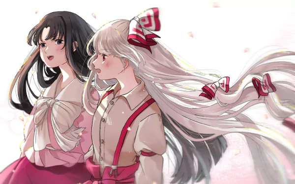  Fujiwara no Mokou &amp; Kaguya Houraisan by Motakoku