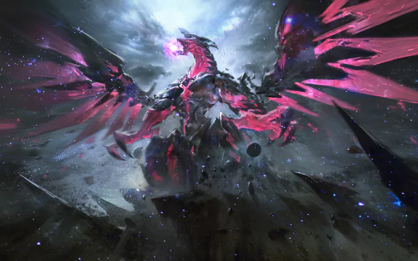 Anime Yu-Gi-Oh! Red Supernova Dragon HD Desktop Wallpaper | Background Image