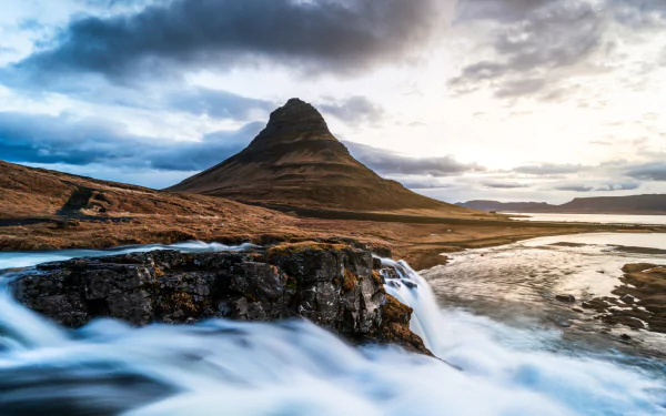 waterfall Kirkjufoss nature Kirkjufell HD Desktop Wallpaper | Background Image
