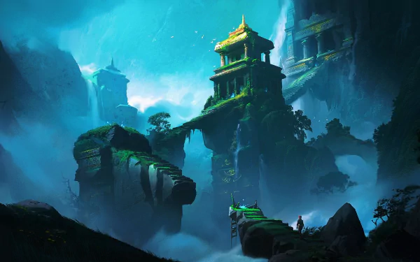 fantasy ruin HD Desktop Wallpaper | Background Image