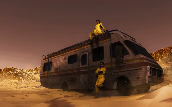 Alyx Vance and Gordon Freeman in a Breaking Bad-inspired HD desktop wallpaper from the Half-Life TV show.