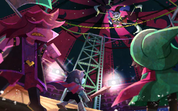 Jevil (Deltarune) Ralsei (deltarune) Susie (deltarune) Kris (deltarune) video game deltarune HD Desktop Wallpaper | Background Image