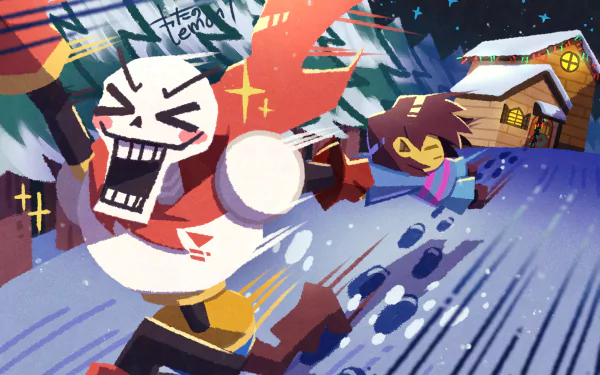 Frisk (Undertale) Papyrus (Undertale) video game Undertale HD Desktop Wallpaper | Background Image