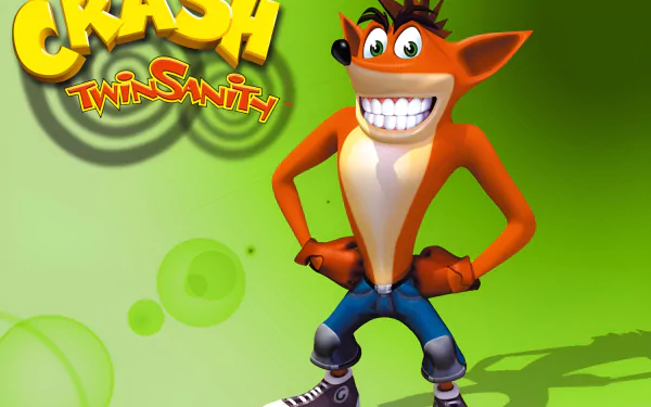 cartoon Cartoony green Crash Bandicoot Crash Bandicoot (Character) video game Crash Twinsanity HD Desktop Wallpaper | Background Image
