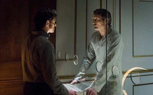 Will Graham Hannibal Lecter Hugh Dancy Mads Mikkelsen TV Show Hannibal HD Desktop Wallpaper | Background Image