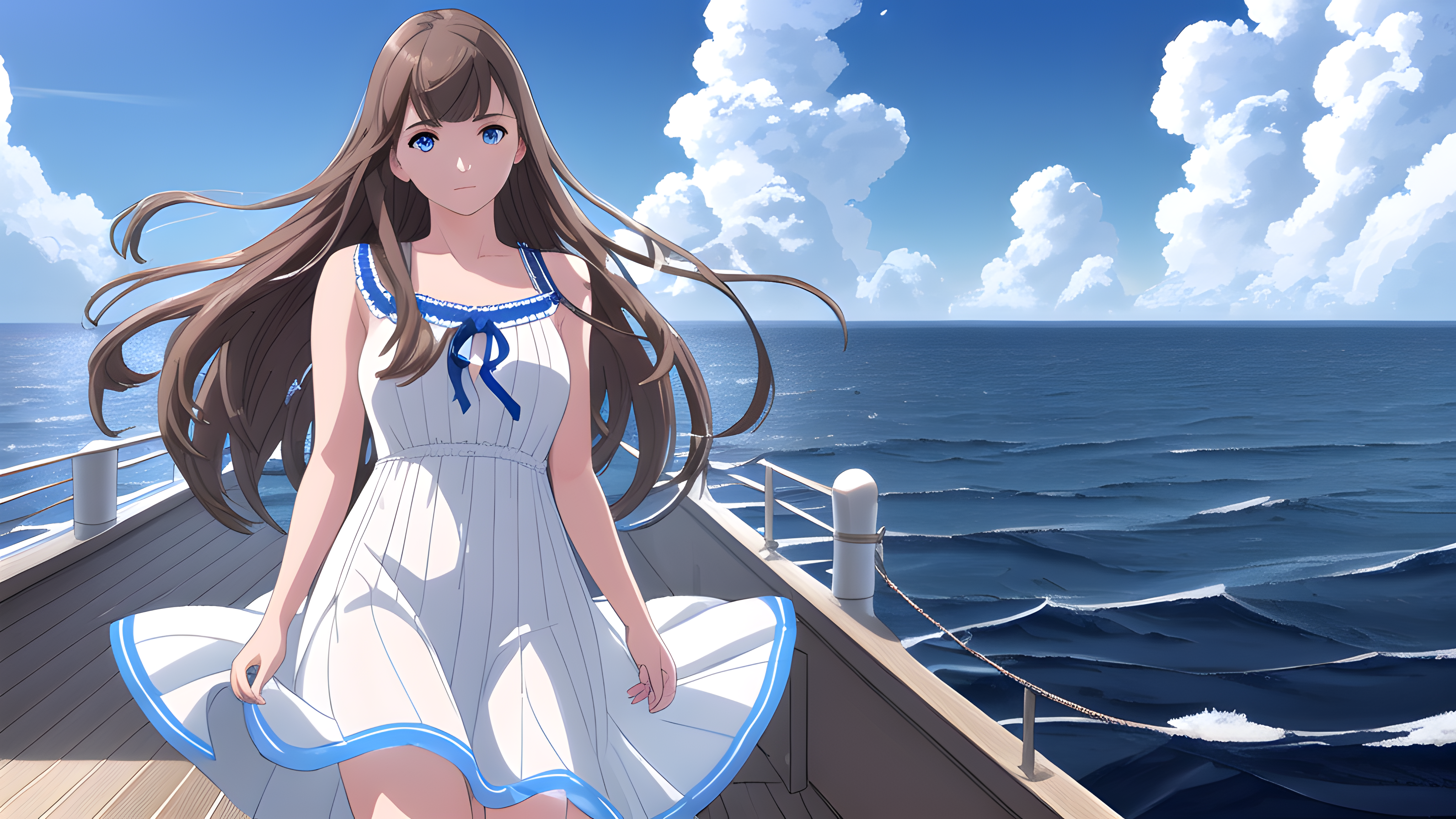 Mobile wallpaper: Anime, Boat, Original, 993903 download the picture for  free.