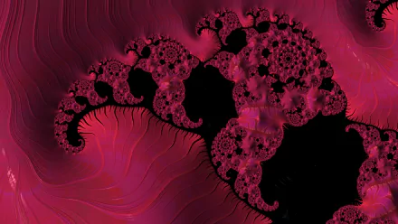  Fractal Art for your Desktop - Crimson Corals on black