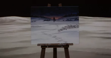  A painting on the moon