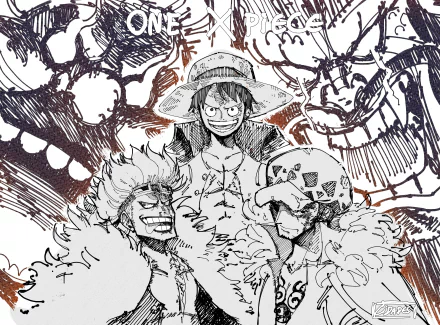  Eustass Kid, Monkey D. Luffy &amp; Trafalgar Law by Cidades_Art